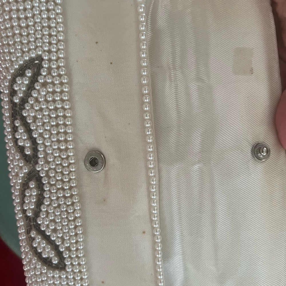 VTG  Beaded Pearl Clutch Bag Clutch - Picture 9 of 11